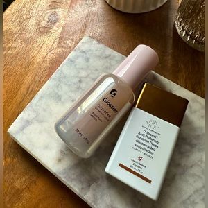 Drunk Elephant D-Bronzi Anti-Pollution Sunshine Drops & Glossier Futuredew Serum